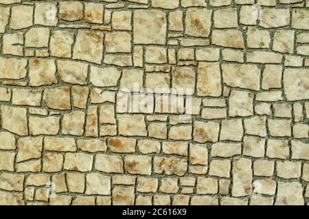 Stone mosaic pattern background wall texture Stock Photo