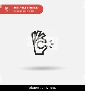 Okay Simple vector icon. Illustration symbol design template for web mobile UI element. Perfect color modern pictogram on editable stroke. Okay icons for your business project Stock Vector