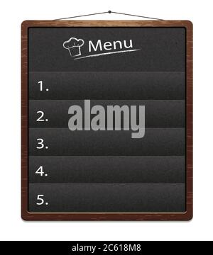 Charkboard for Restaurant Food Menu Stock Vector