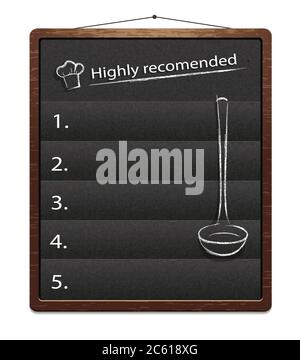 Charkboard for Restaurant Food Menu. Stock Vector