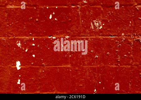 Red Painted old texture background wall with copy space Stock Photo