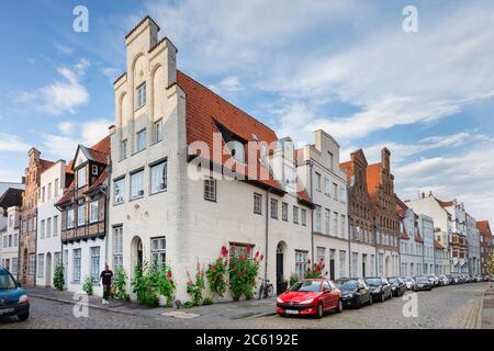 Haeuser auf der Altstadtinsel der Hansestadt Luebeck.  |  Houses on the old town island of the Hanseatic city of Luebeck. Stock Photo