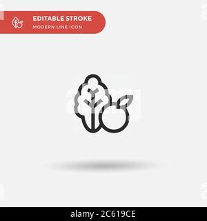 Vegetables Simple vector icon. Illustration symbol design template for web mobile UI element. Perfect color modern pictogram on editable stroke. Vegetables icons for your business project Stock Vector