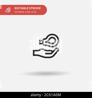 Almsgiving Simple vector icon. Illustration symbol design template for web mobile UI element. Perfect color modern pictogram on editable stroke. Almsgiving icons for your business project Stock Vector