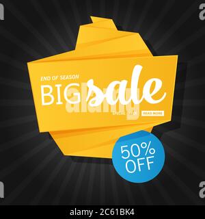 Vector flat sale banner template design Stock Vector Image & Art - Alamy