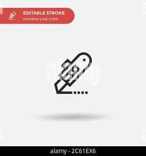 Construction Simple vector icon. Illustration symbol design template for web mobile UI element. Perfect color modern pictogram on editable stroke. Construction icons for your business project Stock Vector