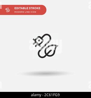 Plug In Simple vector icon. Illustration symbol design template for web mobile UI element. Perfect color modern pictogram on editable stroke. Plug In icons for your business project Stock Vector
