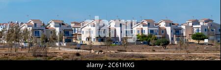 The Typical residential buildings in the Cyprus Stock Photo