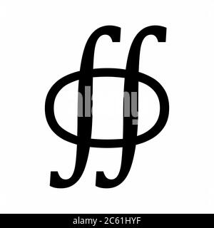 Surface integral sign Stock Vector