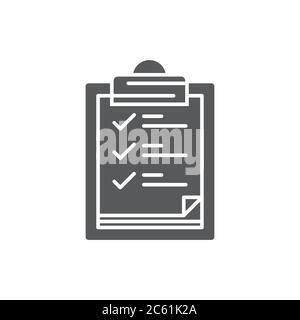 To do list paper clipboard vector icon symbol isolated on white background Stock Vector