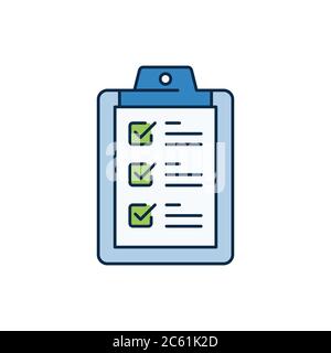 To do list paper clipboard vector icon symbol isolated on white background Stock Vector