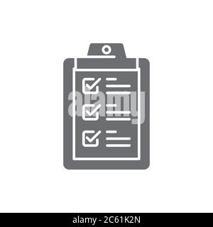 To do list paper clipboard vector icon symbol isolated on white background Stock Vector