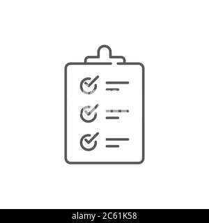 To do list paper clipboard vector icon symbol isolated on white background Stock Vector