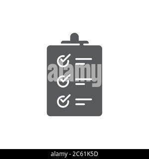 To do list paper clipboard vector icon symbol isolated on white background Stock Vector
