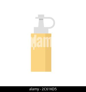 Tube of mustard vector icon symbol isolated on white background Stock Vector