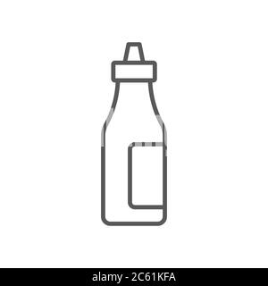 Tube of mustard vector icon symbol isolated on white background Stock Vector