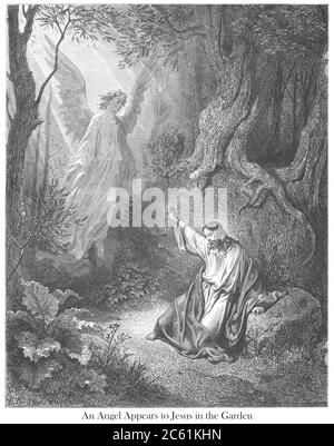 The angel appears to Manoah and his wife Stock Photo - Alamy