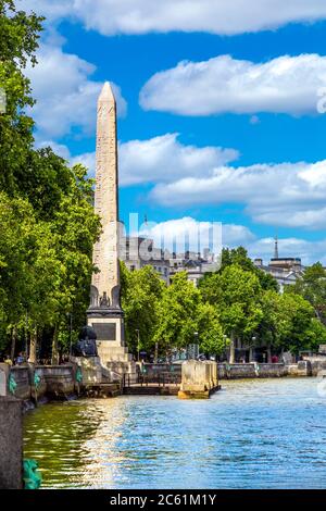 Cleopatra's Needle - an Egyptian obelisk on Victoria Embankment, London, UK Stock Photo