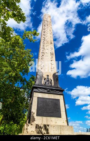 Cleopatra's Needle - an Egyptian obelisk on Victoria Embankment, London, UK Stock Photo