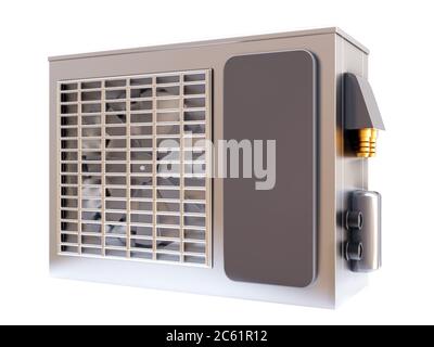 3D rendering of air conditioning unit on white Stock Photo - Alamy