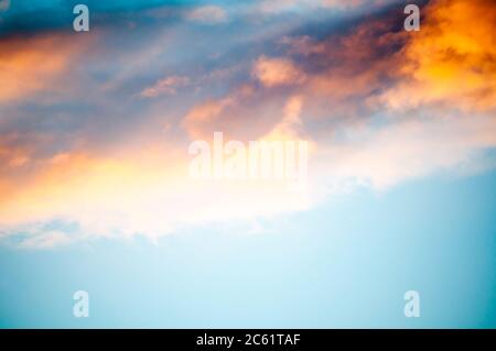 Beautiful sky with cloud before sunset Stock Photo
