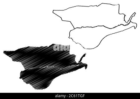 Russeifa City (Hashemite Kingdom of Jordan, Zarqa Governorate) map vector illustration, scribble sketch City of Russiefa map Stock Vector