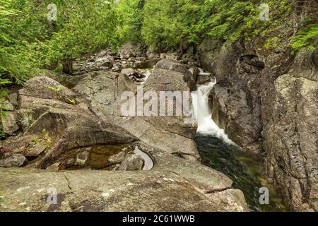 Boquet River. North Fork, in spring, Adirondack Mountains, Essex County, NY Stock Photo