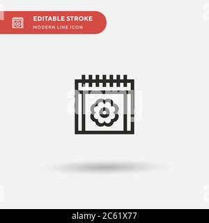Spring Simple vector icon. Illustration symbol design template for web mobile UI element. Perfect color modern pictogram on editable stroke. Spring icons for your business project Stock Vector