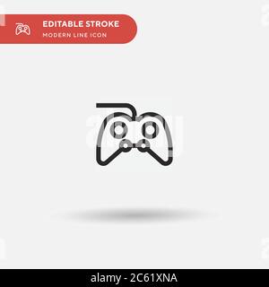 Gamepad Simple vector icon. Illustration symbol design template for web mobile UI element. Perfect color modern pictogram on editable stroke. Gamepad icons for your business project Stock Vector