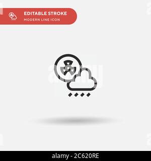 Acid Rain Simple vector icon. Illustration symbol design template for web mobile UI element. Perfect color modern pictogram on editable stroke. Acid Rain icons for your business project Stock Vector