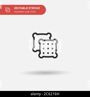Pillow Simple vector icon. Illustration symbol design template for web mobile UI element. Perfect color modern pictogram on editable stroke. Pillow icons for your business project Stock Vector