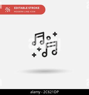 Music Simple vector icon. Illustration symbol design template for web mobile UI element. Perfect color modern pictogram on editable stroke. Music icons for your business project Stock Vector