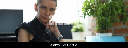 Colourful folders on desktop Stock Photo