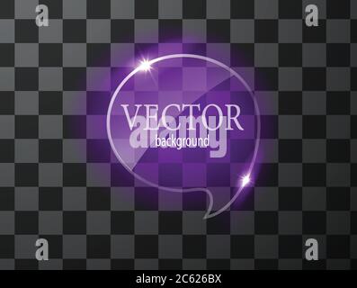 Glass vector button plane. Easy editable background Stock Vector