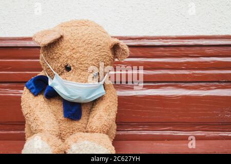 teddy bear disposable face mask