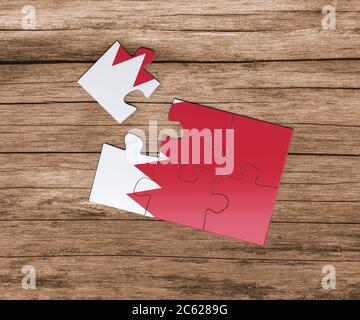 The national flag of Bahrain and Bahrain World Trade Centre.f Stock ...