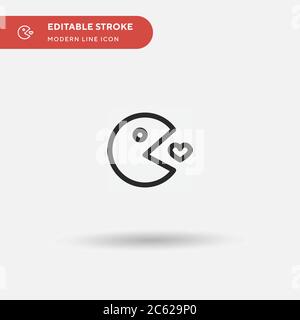 Videogame Simple vector icon. Illustration symbol design template for web mobile UI element. Perfect color modern pictogram on editable stroke. Videog Stock Vector