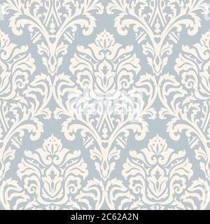 Seamless Victorian pattern. Floral Tile in turkish style. Vintage Wallpaper in damask style. Islam, Arabic, Indian, Ottoman motif. Stock Vector