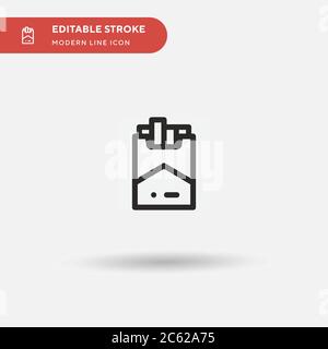 Tobacco Simple vector icon. Illustration symbol design template for web mobile UI element. Perfect color modern pictogram on editable stroke. Tobacco Stock Vector