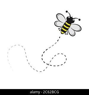 Honeybee. simple vector icon for theme design isolated on white background Stock Vector