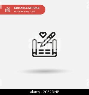 Marriage Simple vector icon. Illustration symbol design template for web mobile UI element. Perfect color modern pictogram on editable stroke. Marriage icons for your business project Stock Vector