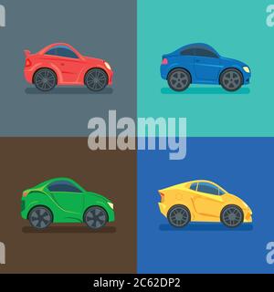 Vector Car icons. Flat style car icon, badges, logo Stock Vector