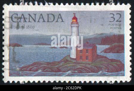 CANADA - CIRCA 1984: stamp printed by Canada, shows lighthouse, circa 1984 Stock Photo