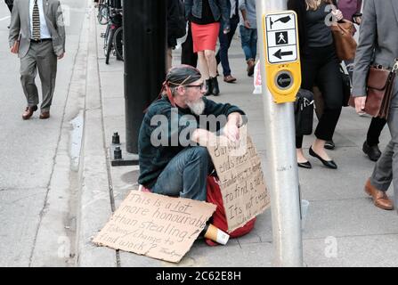 Homeless adults seen on the streets of central Montreal, looking for ...