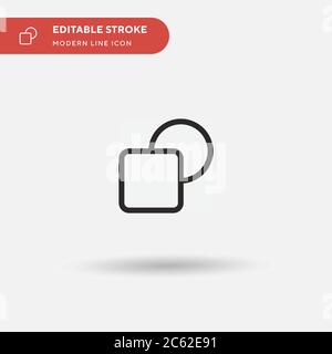 Shape Simple vector icon. Illustration symbol design template for web mobile UI element. Perfect color modern pictogram on editable stroke. Shape icon Stock Vector