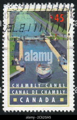 CANADA - CIRCA 1998: stamp printed by Canada, shows Chambly Canal, Quebec, circa 1998