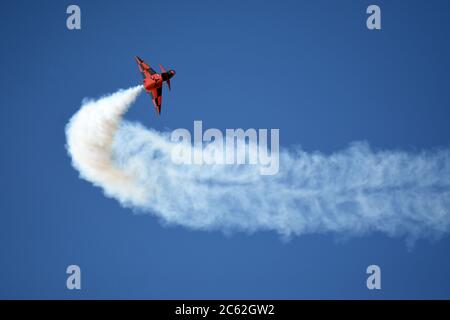 Jet plane in flight during an airshow Stock Photo