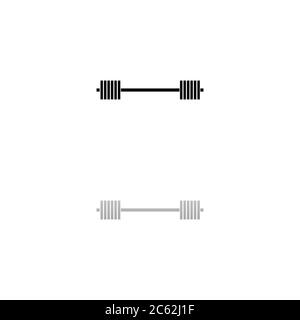 Free flex gear crossbar. Black symbol on white background. Simple illustration. Flat Vector Icon. Mirror Reflection Shadow. Can be used in logo, web, Stock Vector