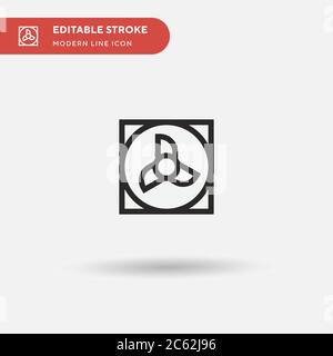 Ventilation Simple vector icon. Illustration symbol design template for web mobile UI element. Perfect color modern pictogram on editable stroke. Ventilation icons for your business project Stock Vector