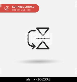 Flip Simple vector icon. Illustration symbol design template for web mobile UI element. Perfect color modern pictogram on editable stroke. Flip icons Stock Vector